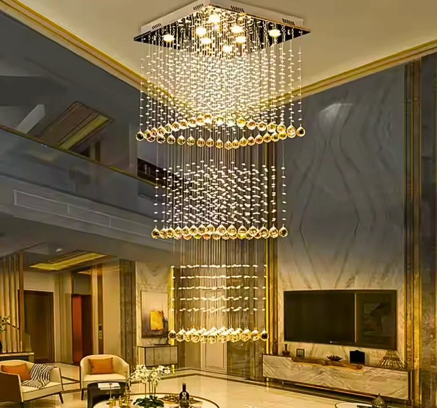 HARMONICS CRYSTAL DUPLEX CHANDELIER