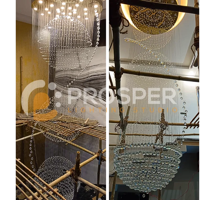 STARLIGHT CRYSTAL DUPLEX CHANDELIER
