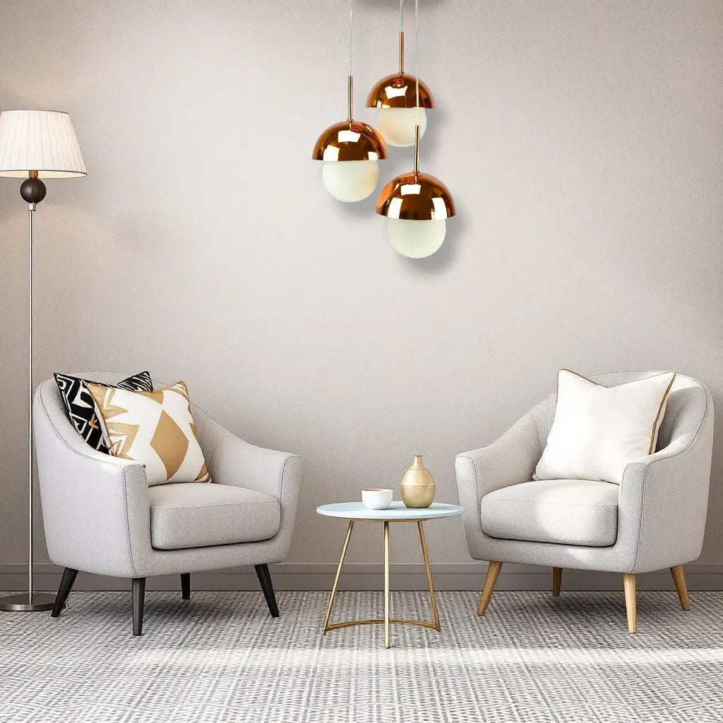 ORBIQUE ROSE GOLD HANGING LIGHT (Set of 3)