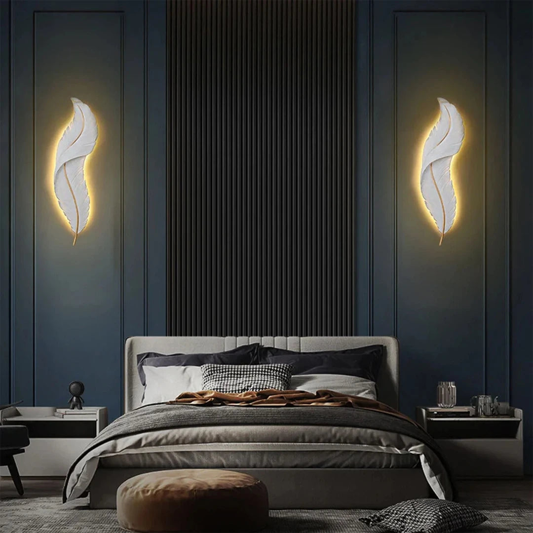 ETHEREAL FEATHER GLOW WALL LIGHT