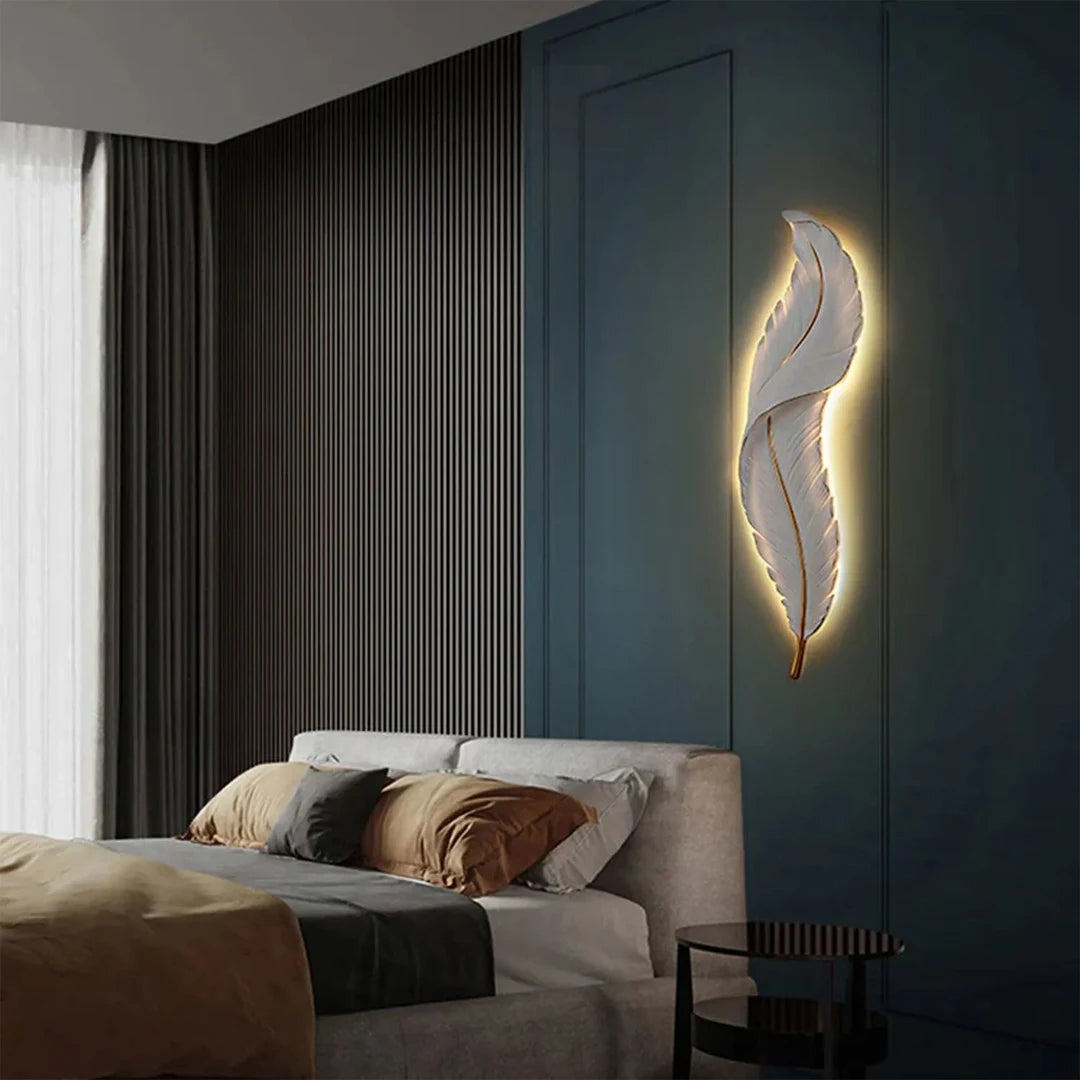 ETHEREAL FEATHER GLOW WALL LIGHT