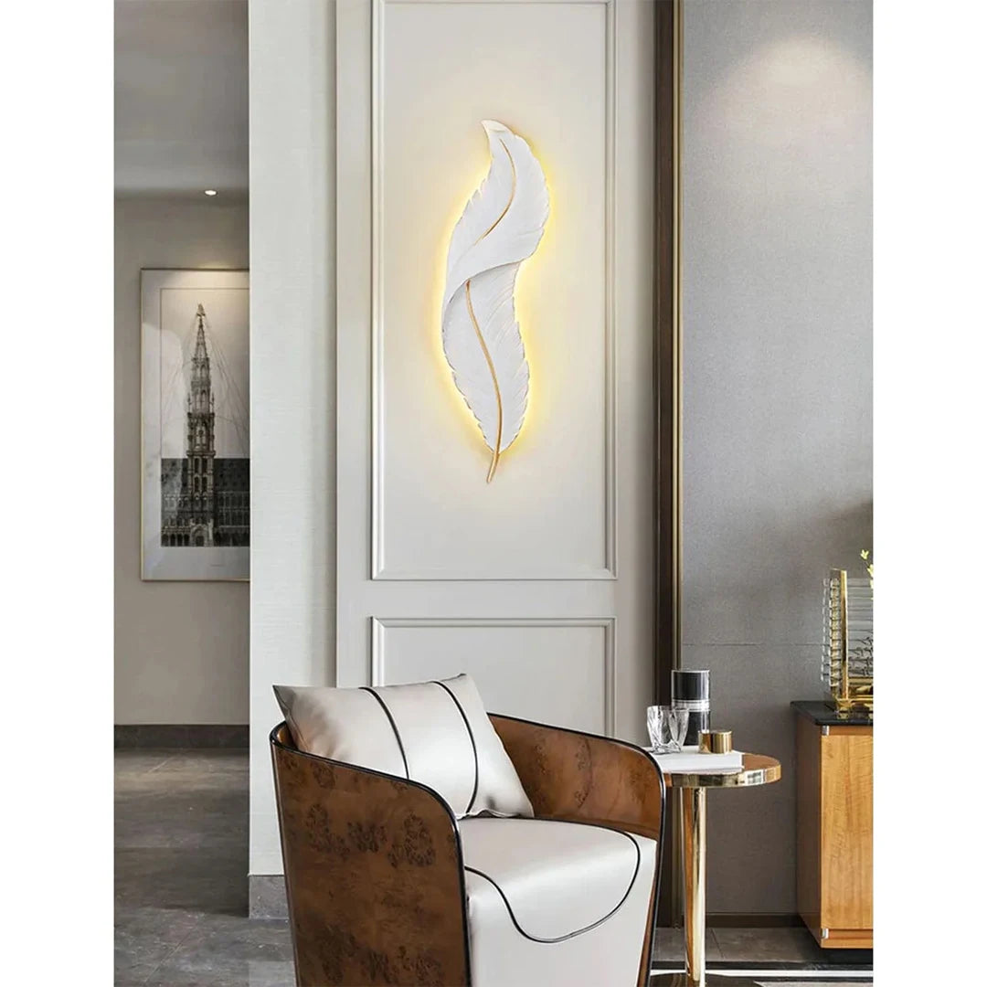 ETHEREAL FEATHER GLOW WALL LIGHT