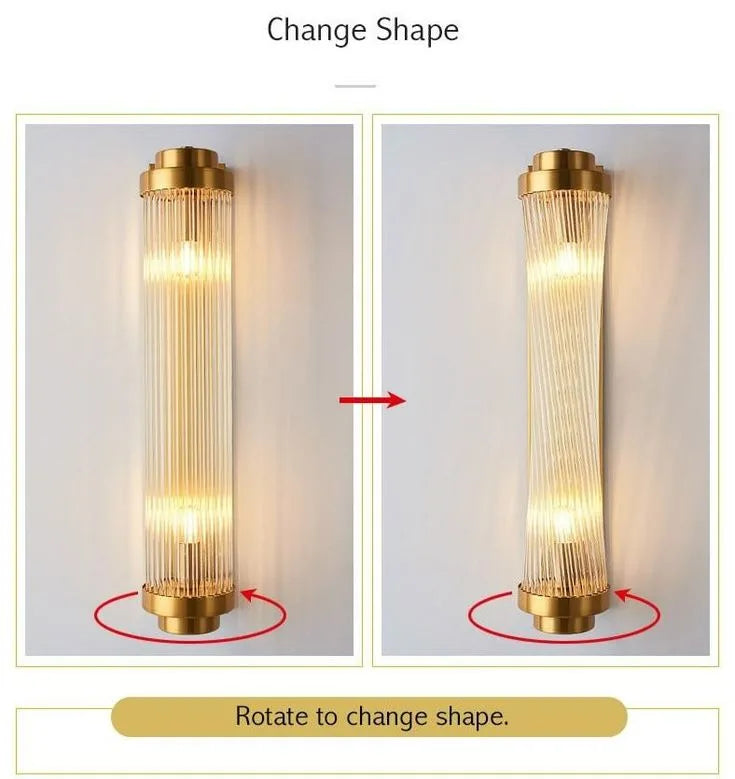 LUSTREGLOW HOURGLASS WALL LAMP