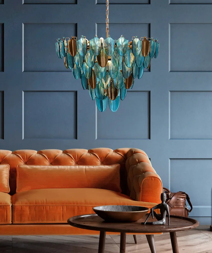 TROPICAL ELEGANCE LEAF CHANDELIER