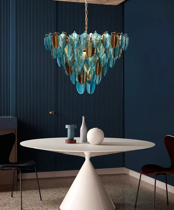 TROPICAL ELEGANCE LEAF CHANDELIER