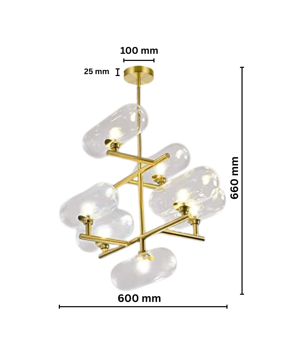 ASTRA CLEAR GLASS CHANDELIER
