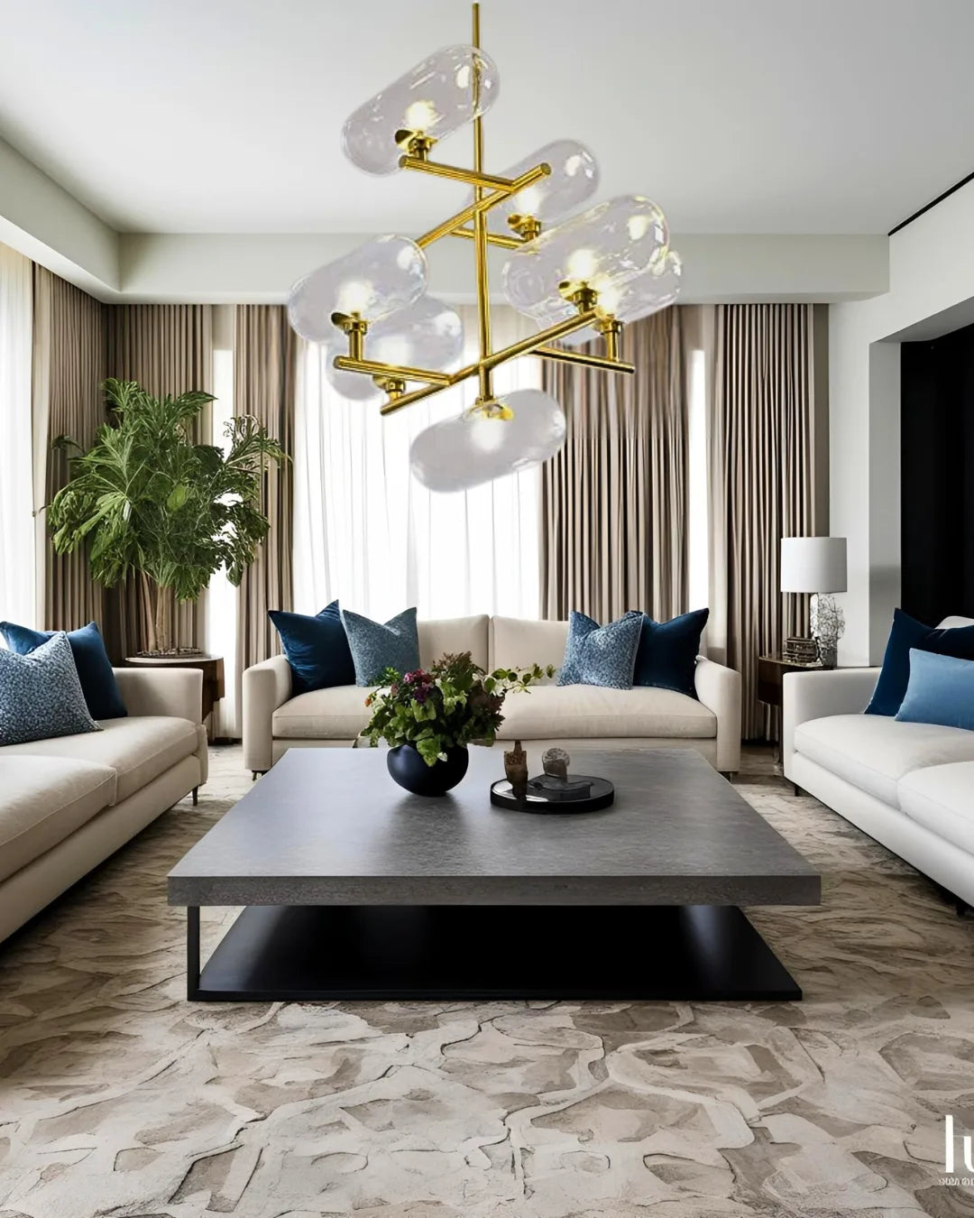 ASTRA CLEAR GLASS CHANDELIER