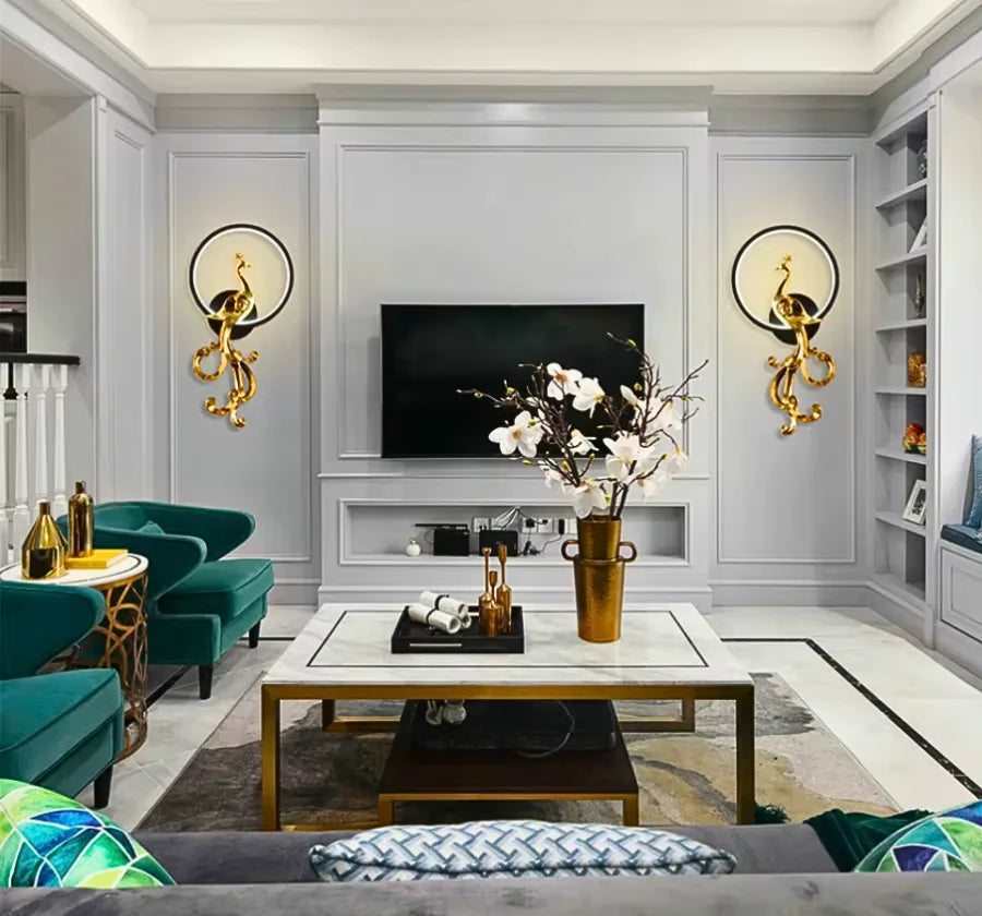 ROYALE PEACOCK WALL LAMP (Left)