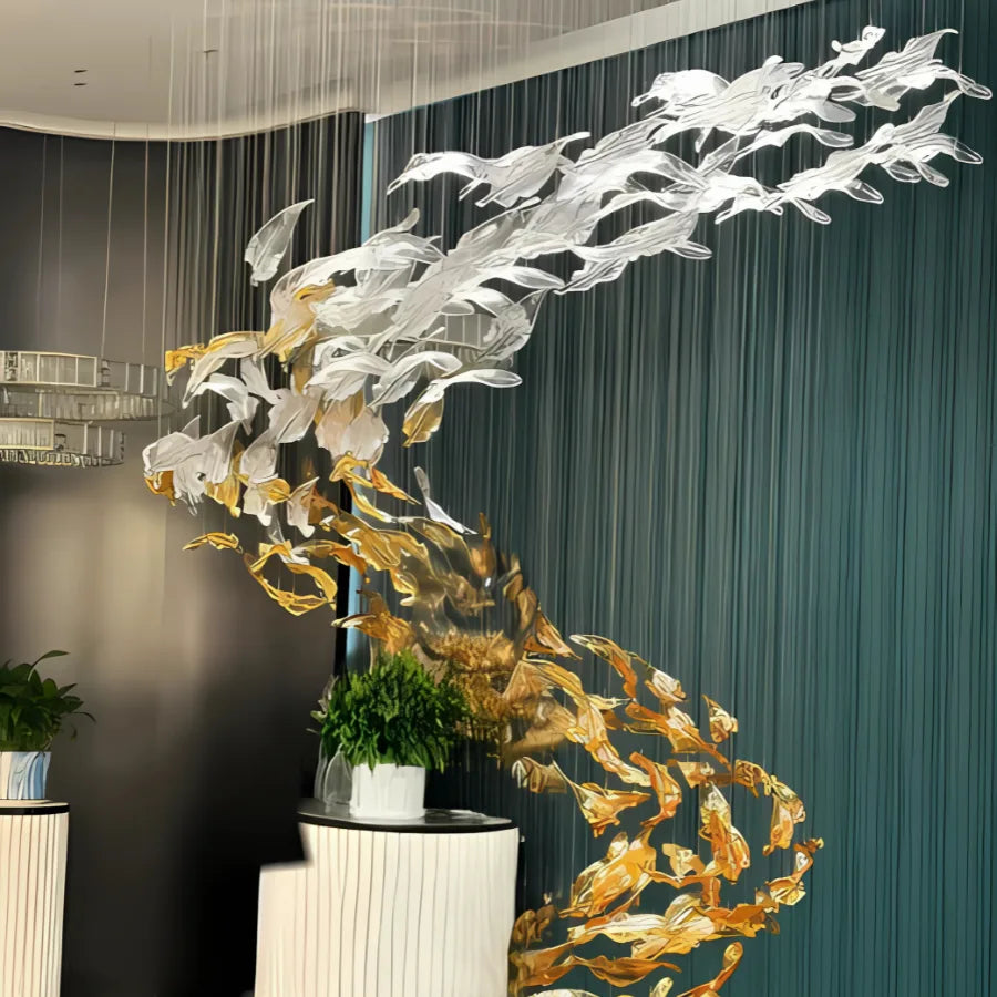 AIRY GLASS CHANDELIER