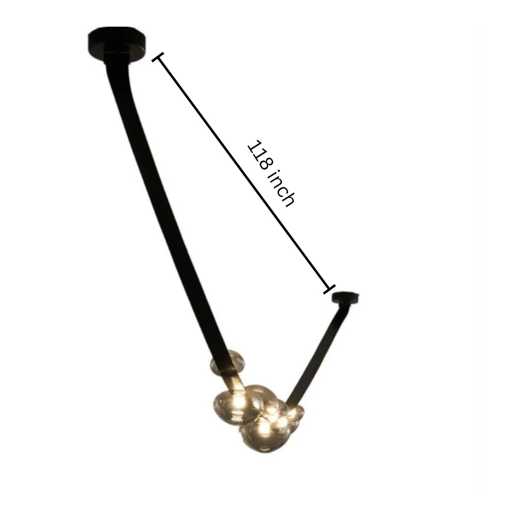 ELANTRIX BLACK MODERN CHANDELIER