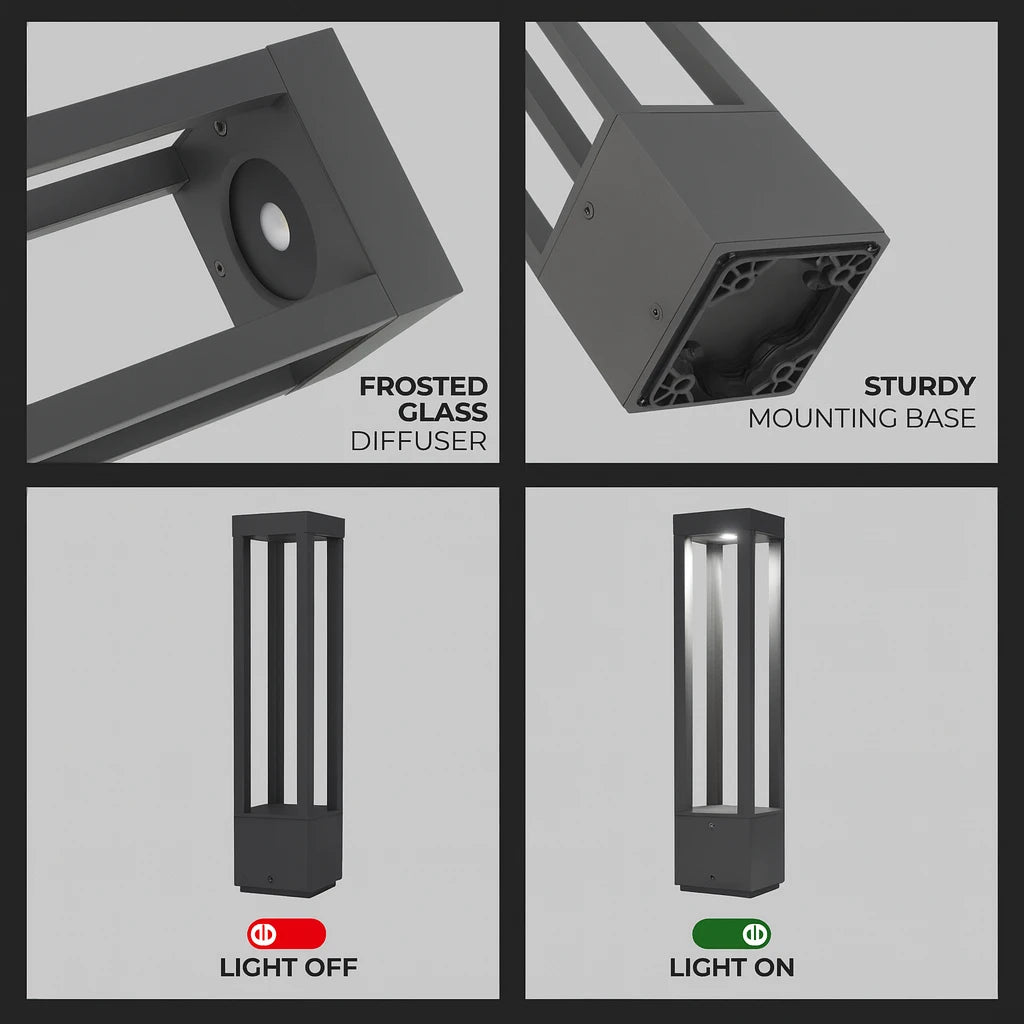 VISTABEAM WATERPROOF BOLLARD LIGHT