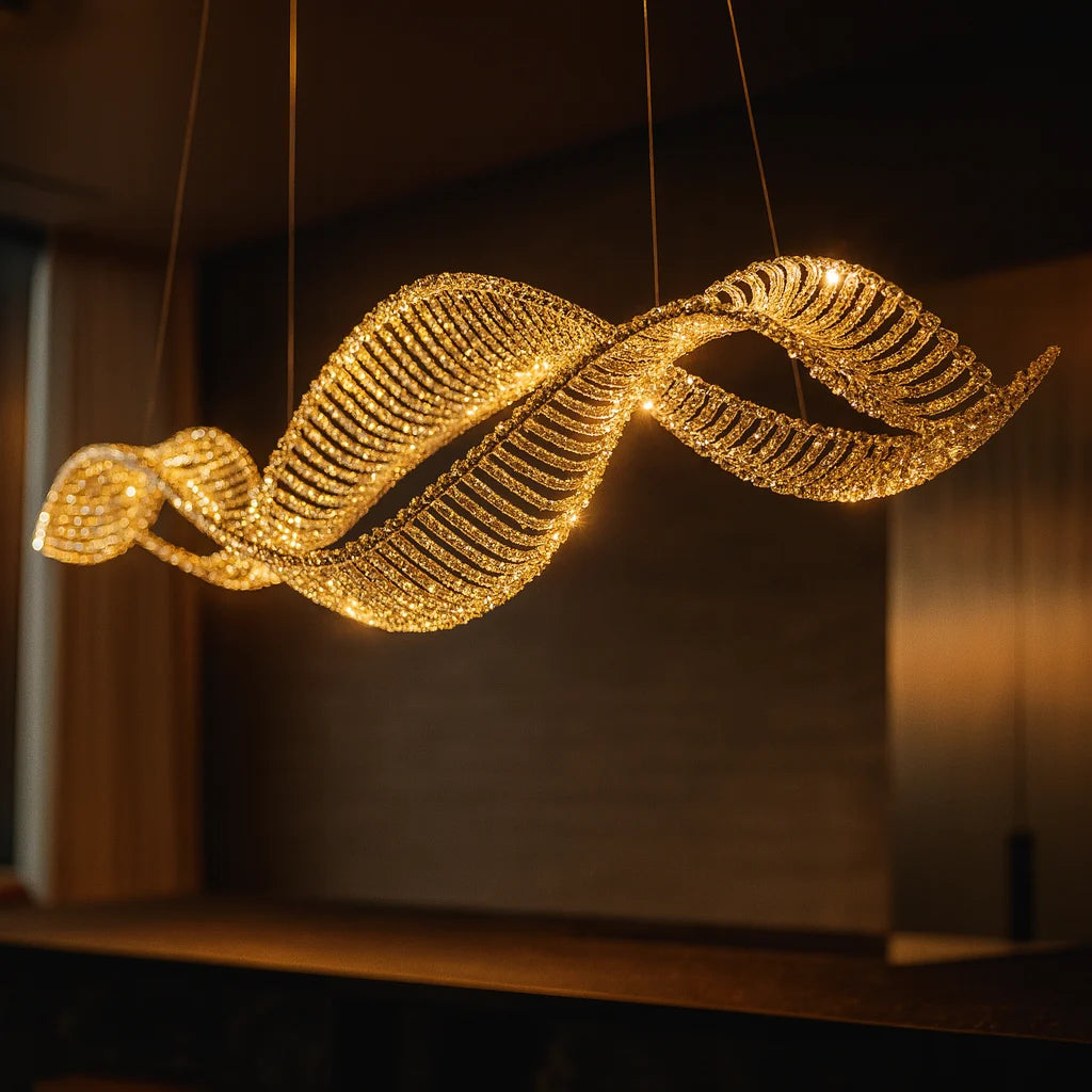 SERAPHIC STREAM CRYSTAL WAVE CHANDELIER