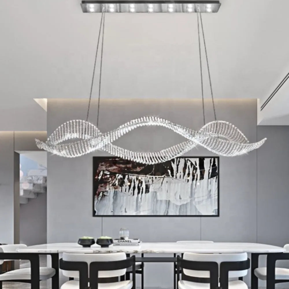 SERAPHIC STREAM CRYSTAL WAVE CHANDELIER