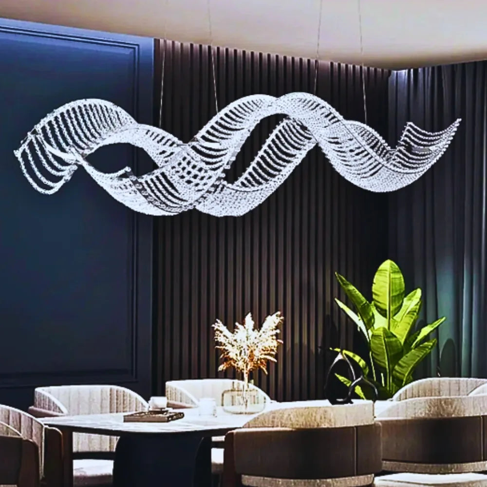 SERAPHIC STREAM CRYSTAL WAVE CHANDELIER