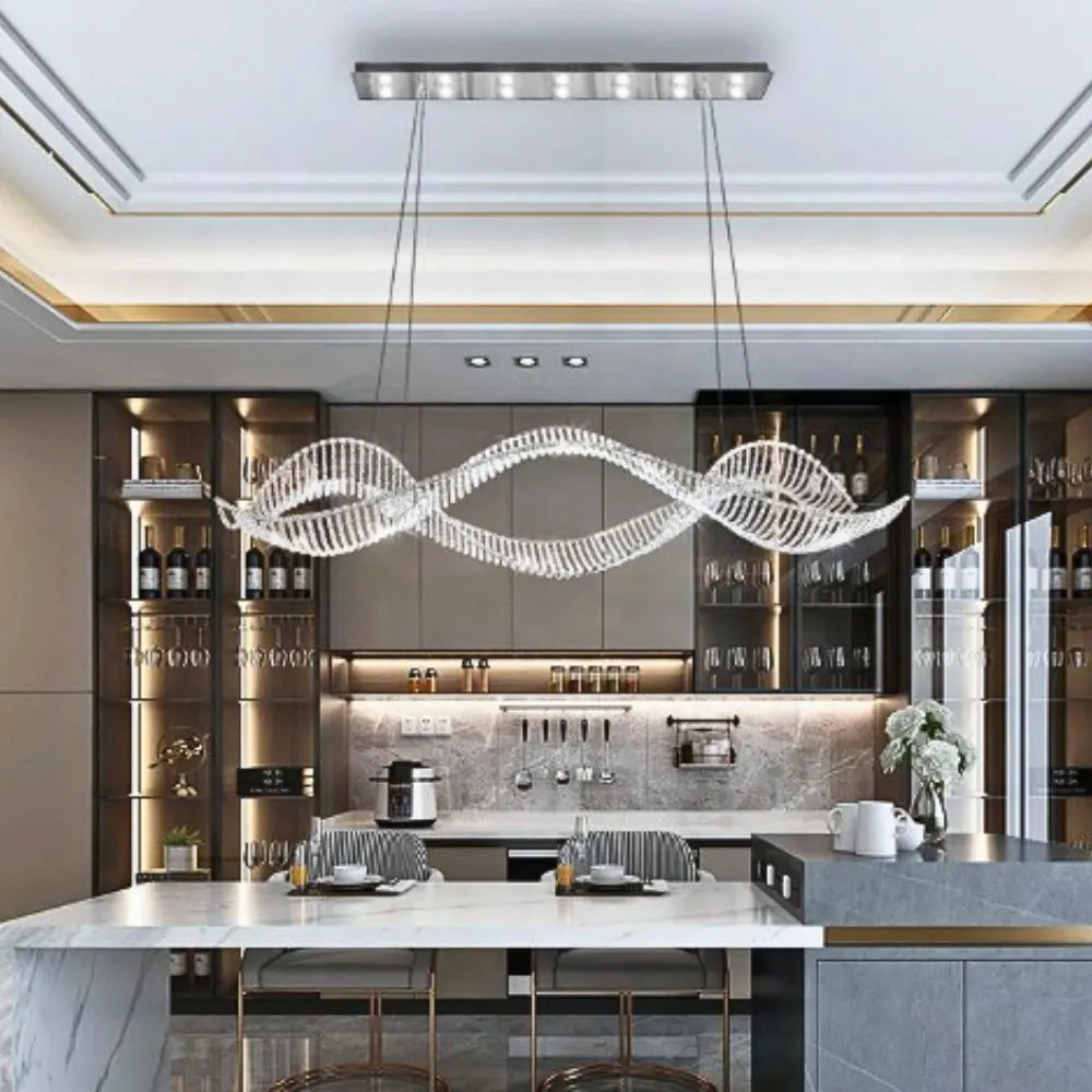 SERAPHIC STREAM CRYSTAL WAVE CHANDELIER