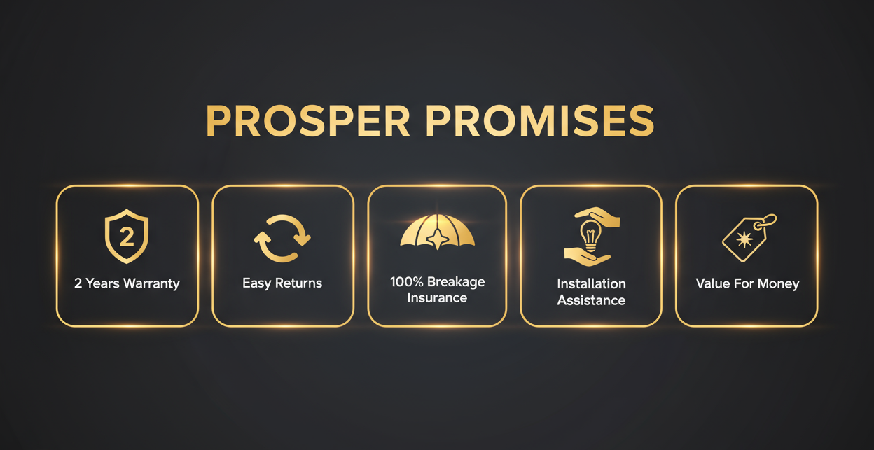 Change the company name from Lumina Lighting Co. to PROSPER LIGHTING and change Our Promises to PROSPER PROMISES