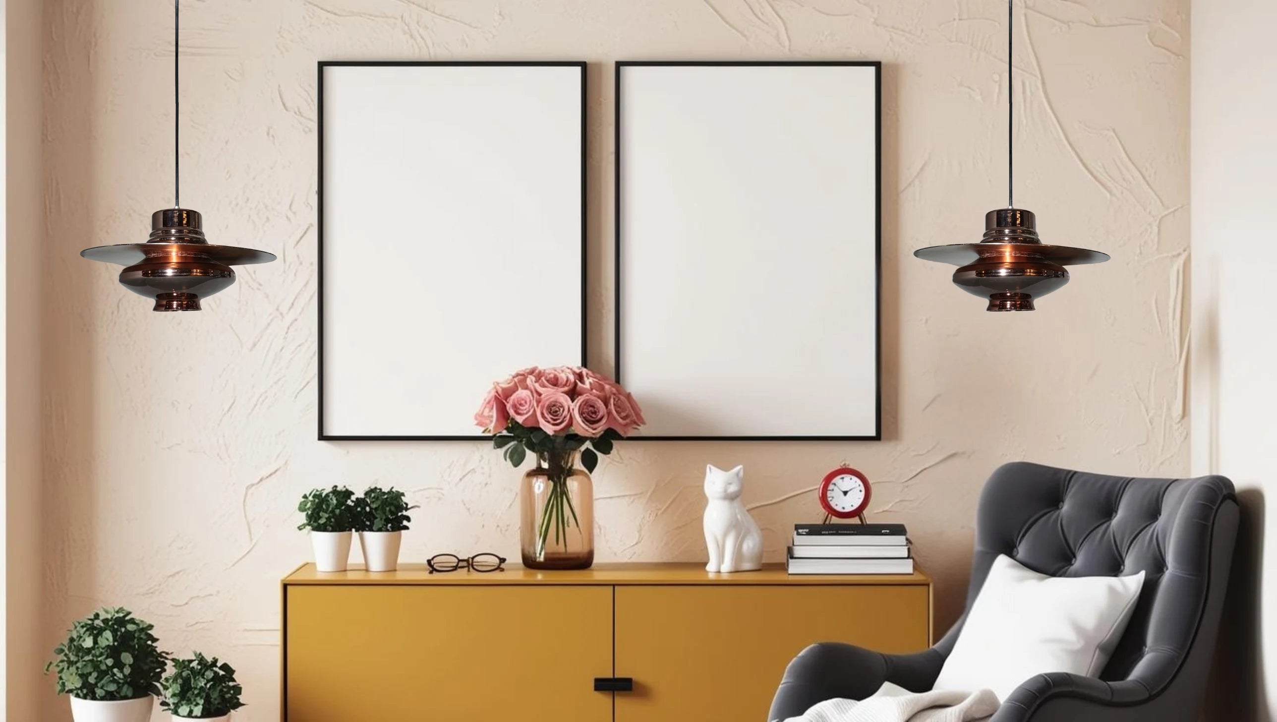 ELANTE ROSE GOLD PENDANT LIGHT