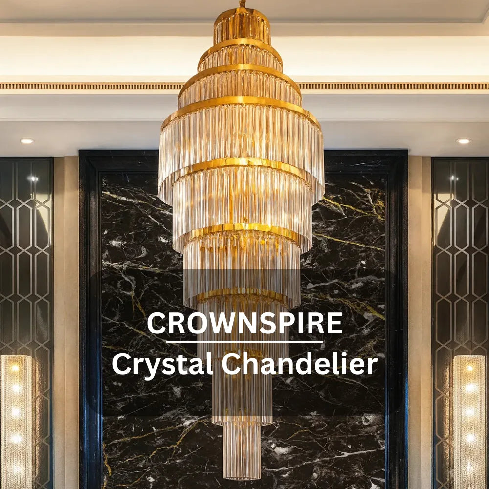 CROWNSPIRE CRYSTAL CHANDELIER