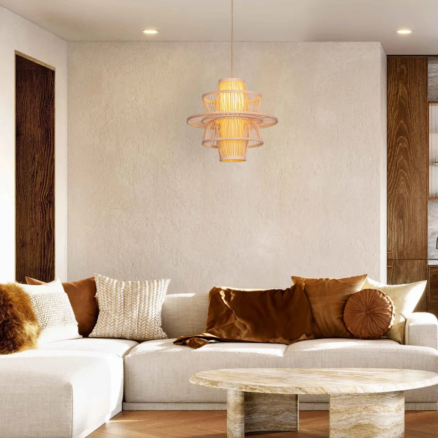 Rattan/Wood Pendant Lights