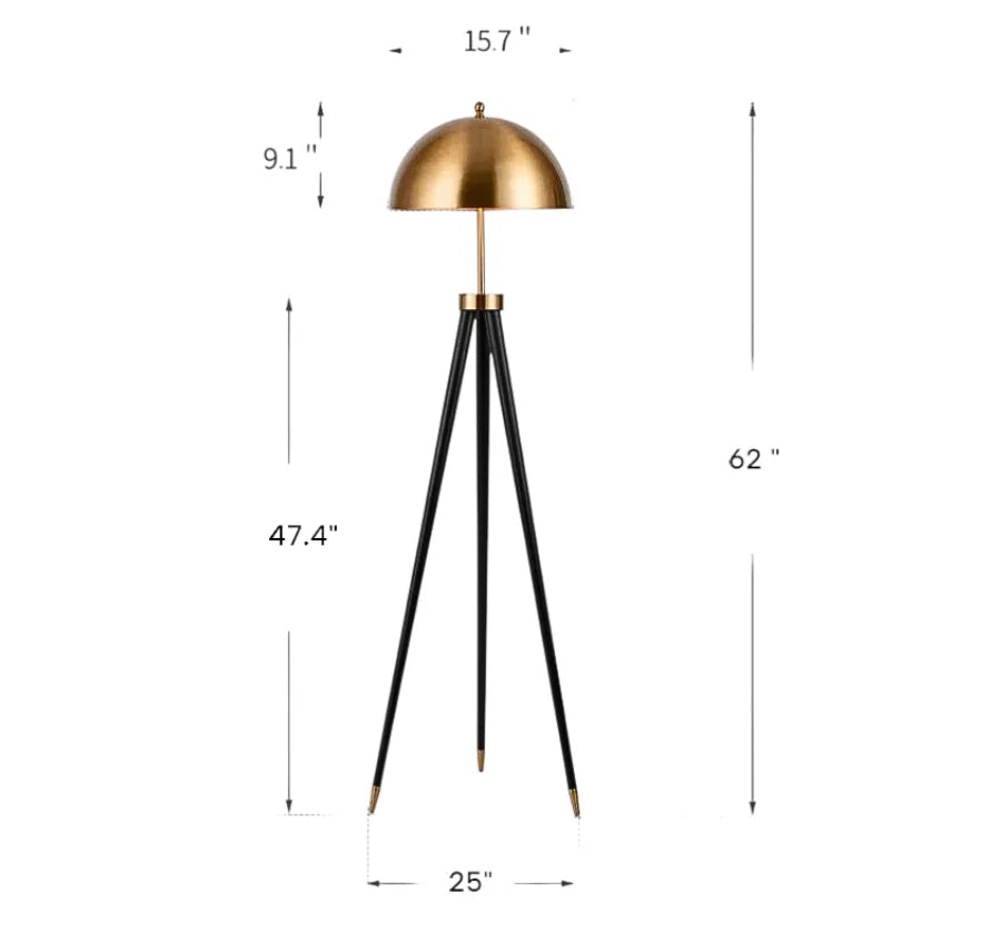 TRION GOLD METAL SHADE FLOOR LAMP
