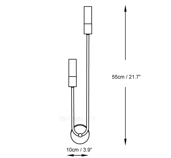 DUAL SHARD WALL LAMP
