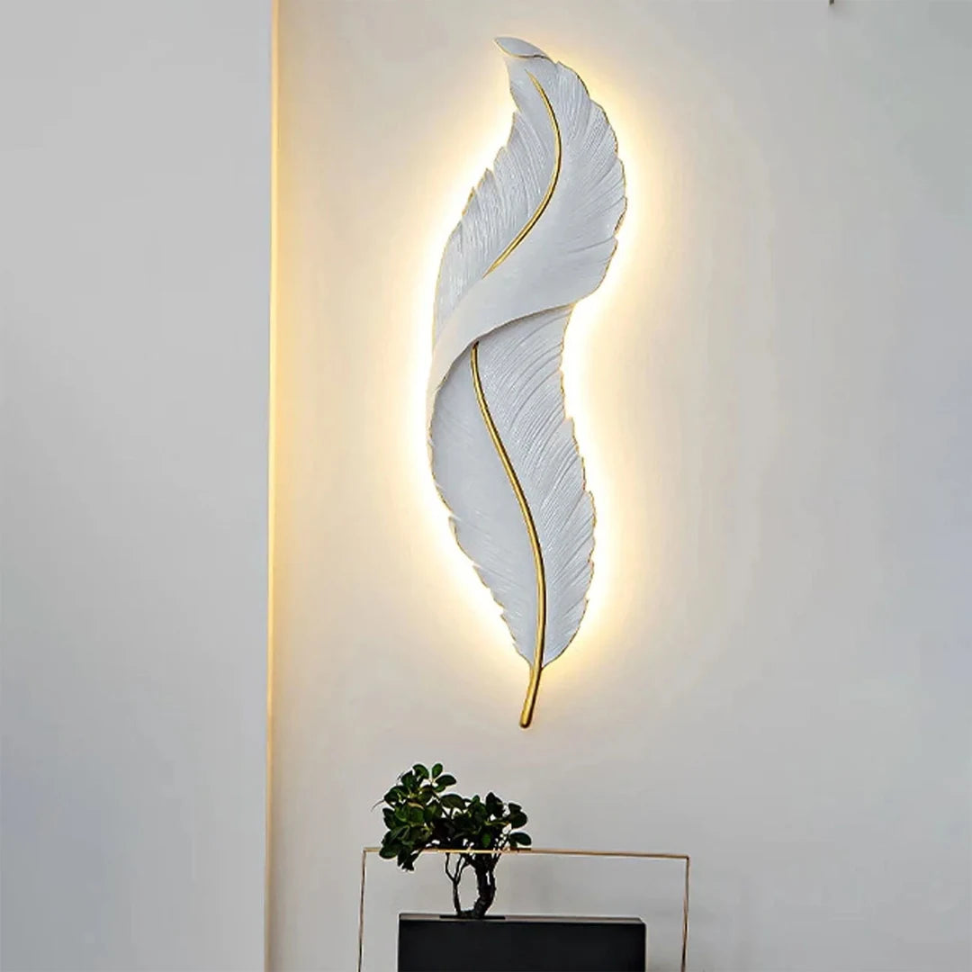 ETHEREAL FEATHER GLOW WALL LIGHT
