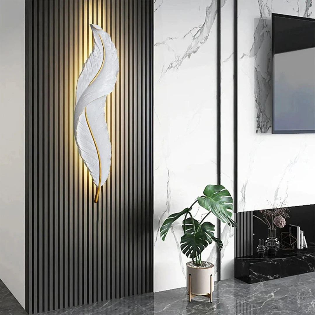 ETHEREAL FEATHER GLOW WALL LIGHT