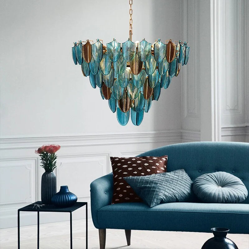 TROPICAL ELEGANCE LEAF CHANDELIER