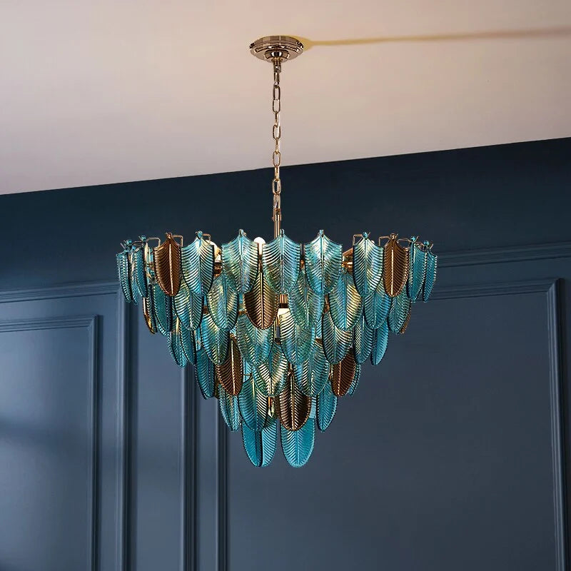 TROPICAL ELEGANCE LEAF CHANDELIER