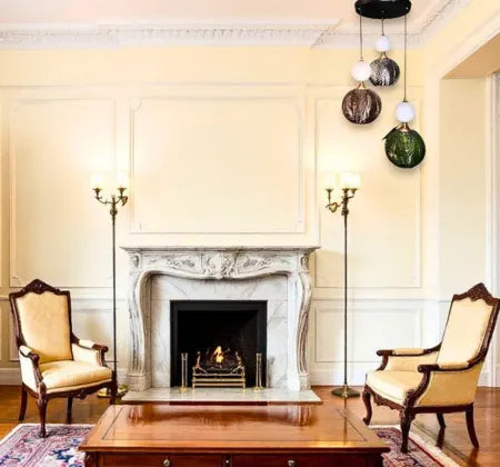 GOLDEN AURA GLASS PENDANT LIGHT