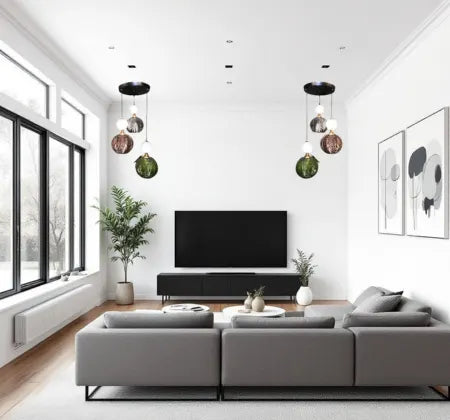 GOLDEN AURA GLASS PENDANT LIGHT