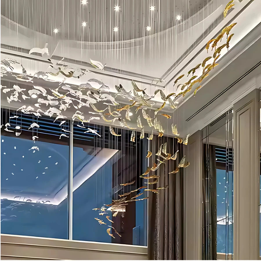 AIRY GLASS CHANDELIER