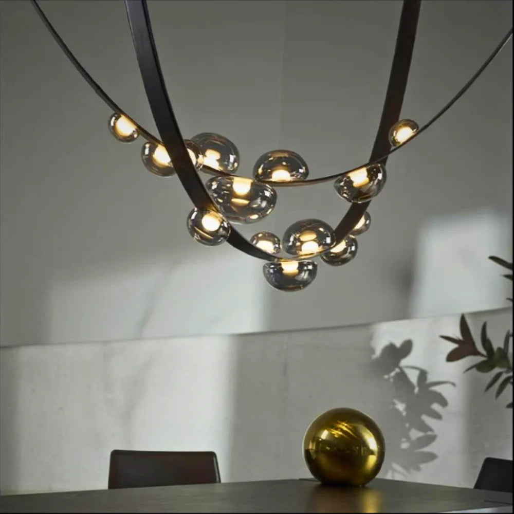 ELANTRIX BLACK MODERN CHANDELIER