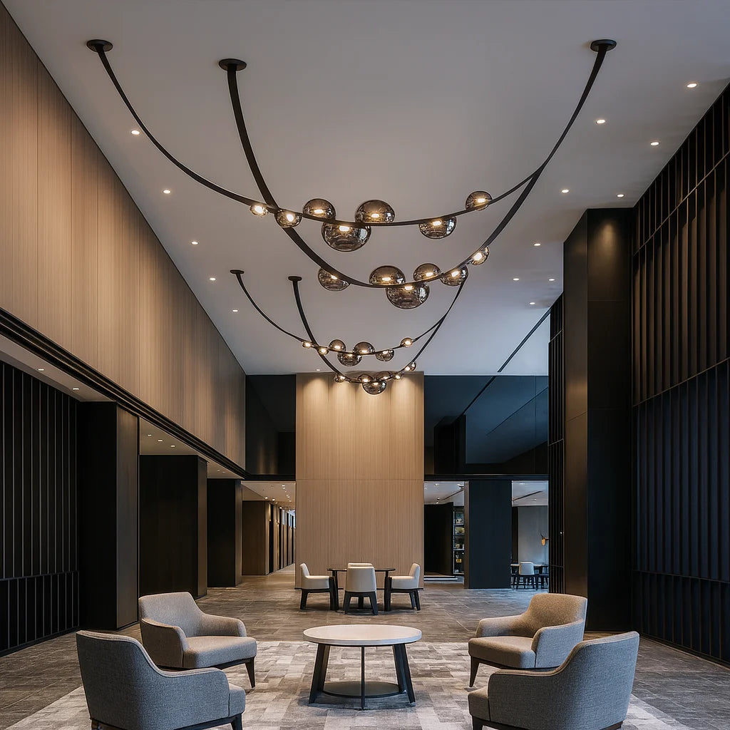 ELANTRIX BLACK MODERN CHANDELIER