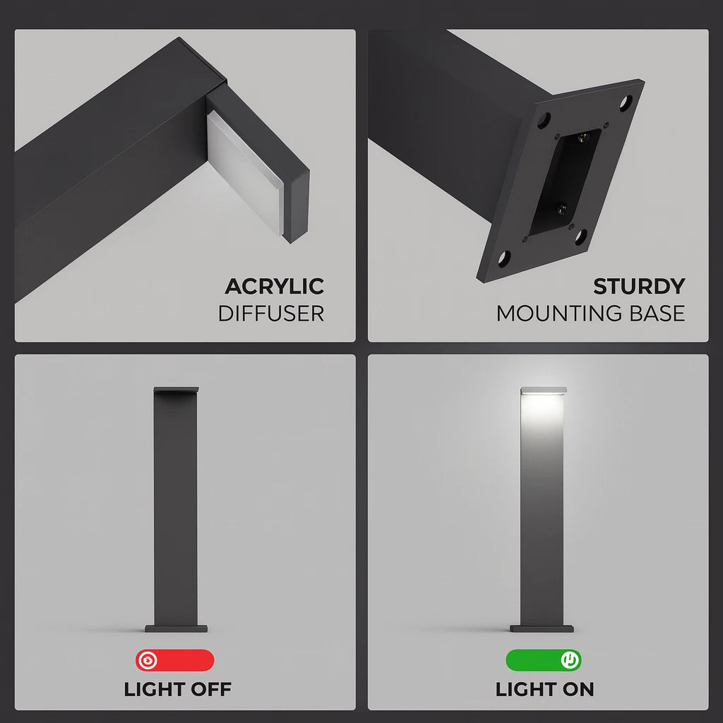 LUMORA PILLAR WATERPROOF BOLLARD LIGHT