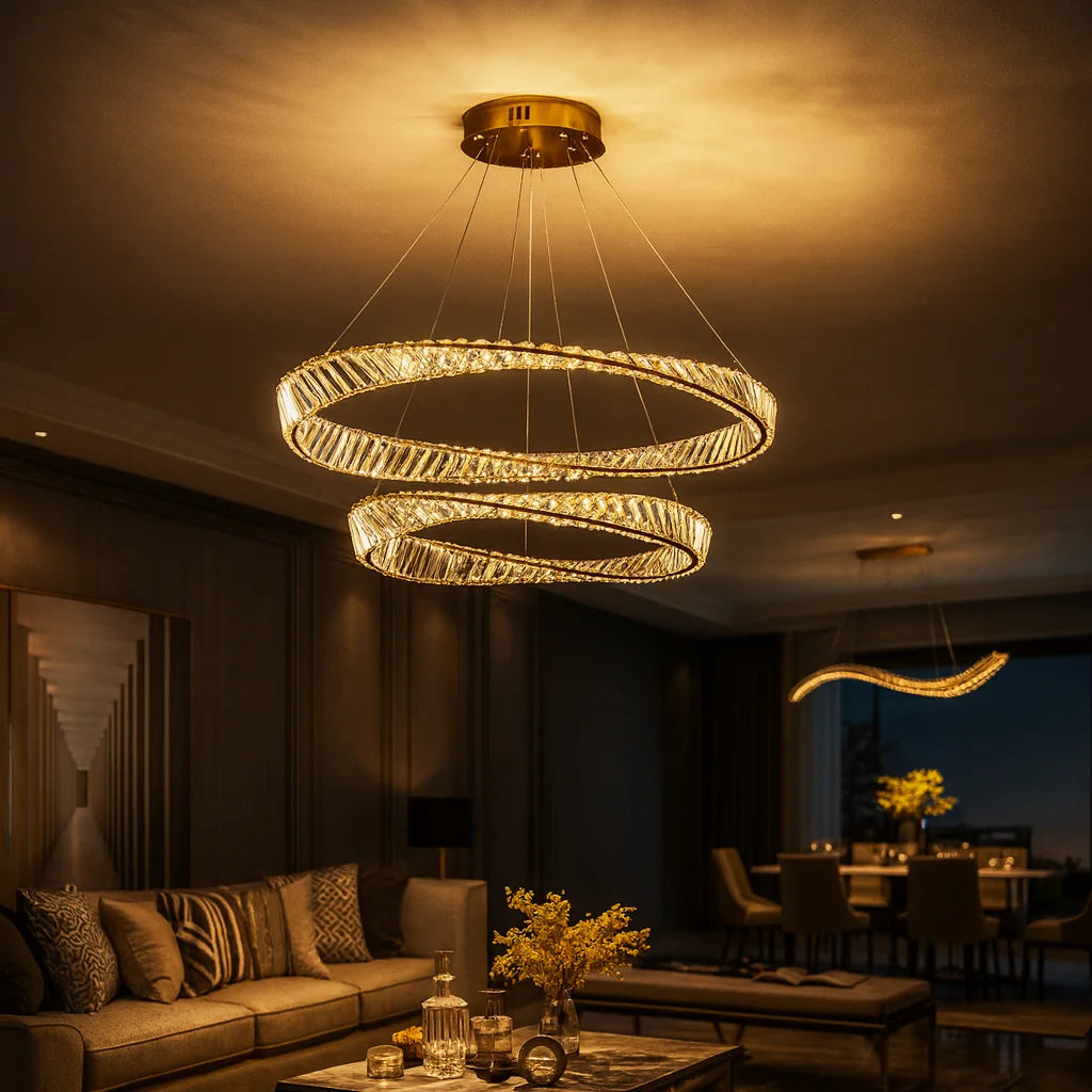 REVORA CRYSTAL RING CHANDELIER