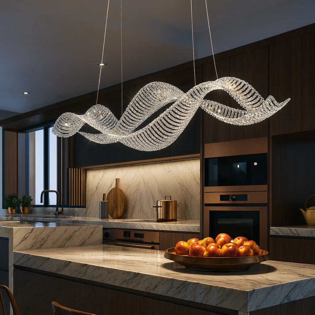 SERAPHIC STREAM CRYSTAL WAVE CHANDELIER