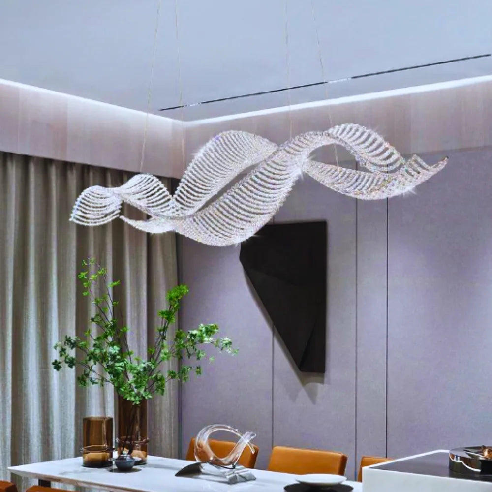 SERAPHIC STREAM CRYSTAL WAVE CHANDELIER