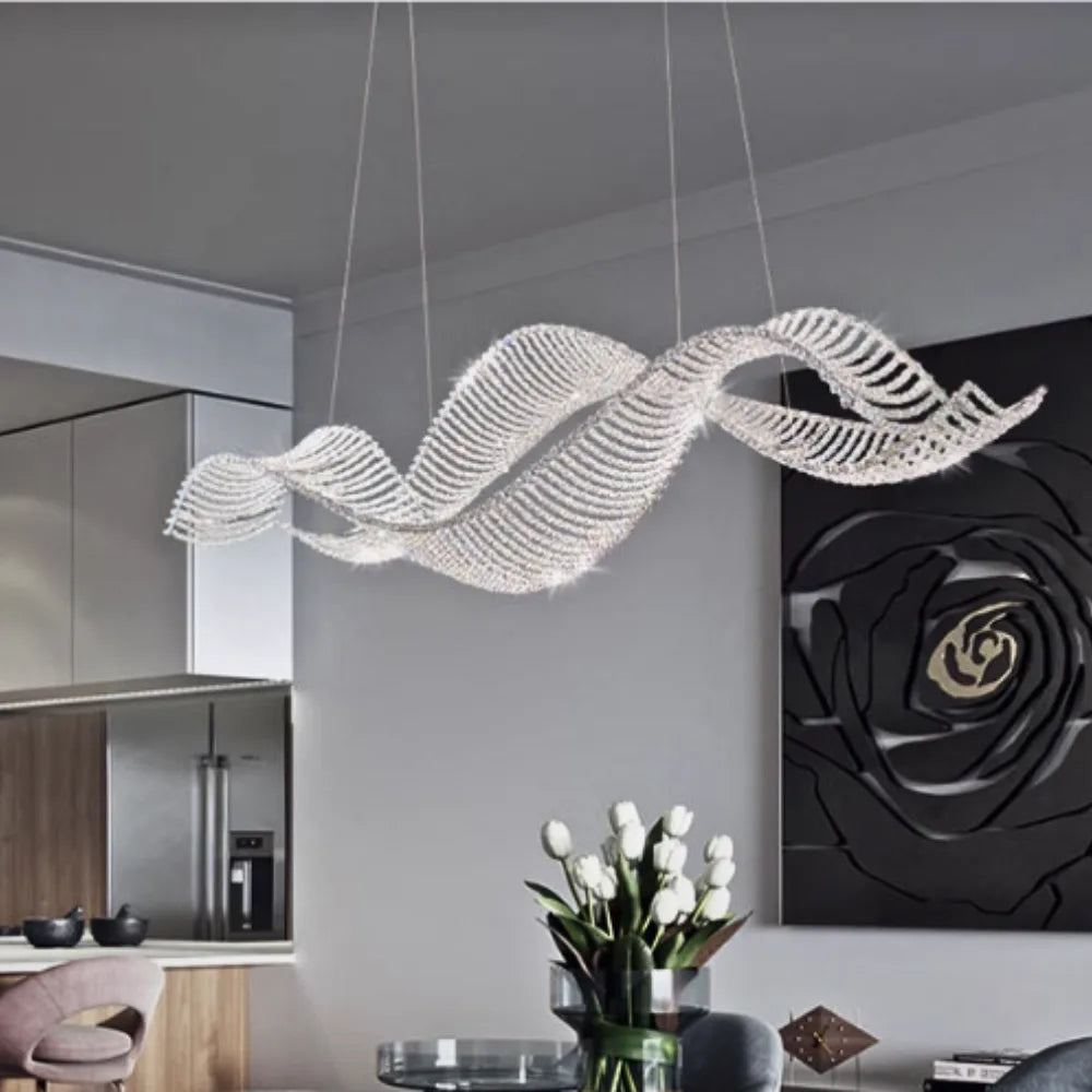 SERAPHIC STREAM CRYSTAL WAVE CHANDELIER