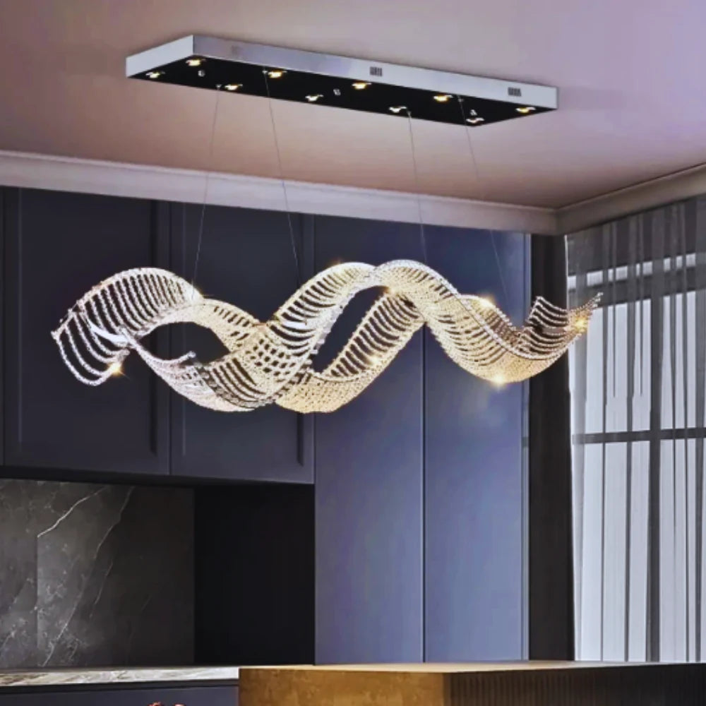 SERAPHIC STREAM CRYSTAL WAVE CHANDELIER