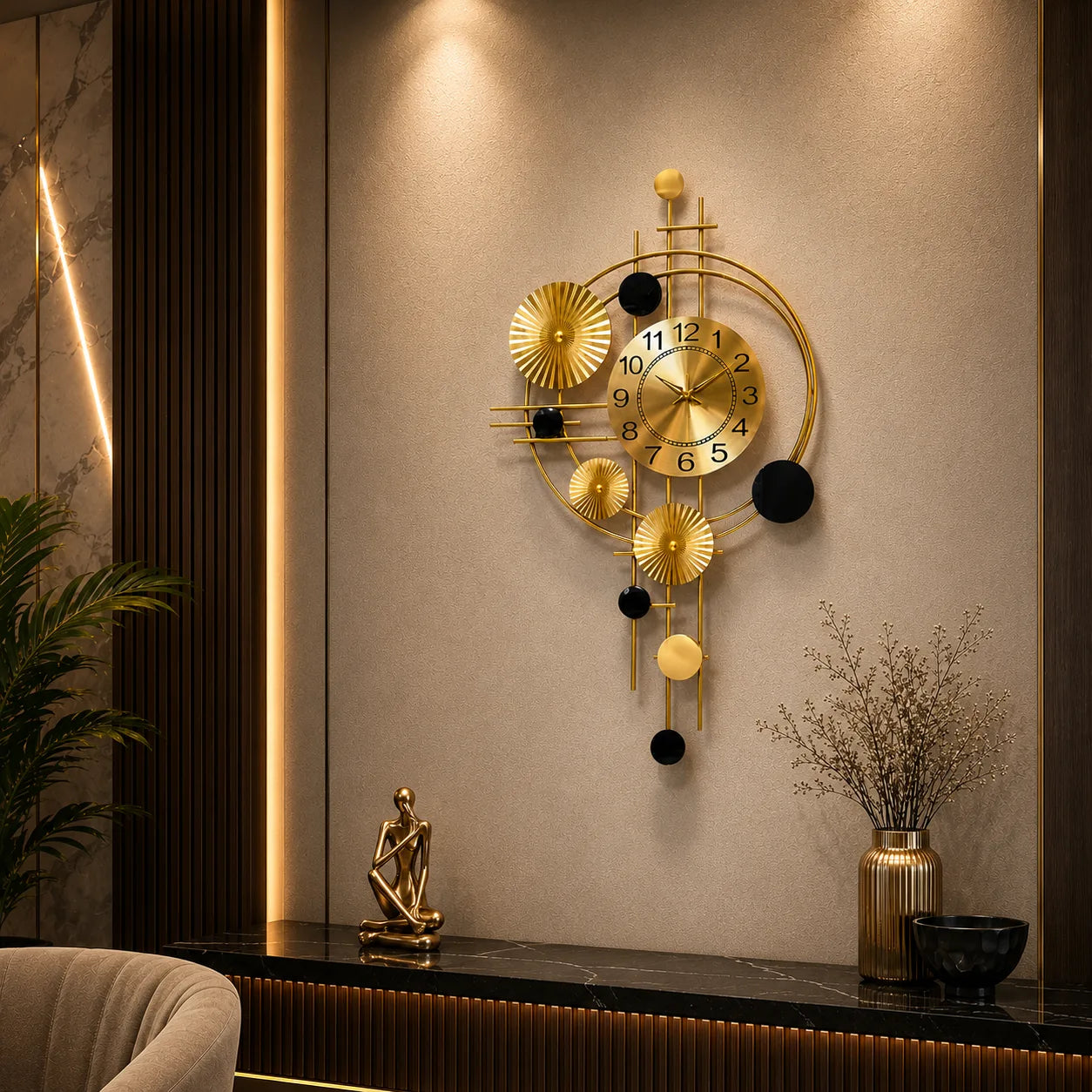 ASTRIX DESIGNER METAL WALL CLOCK