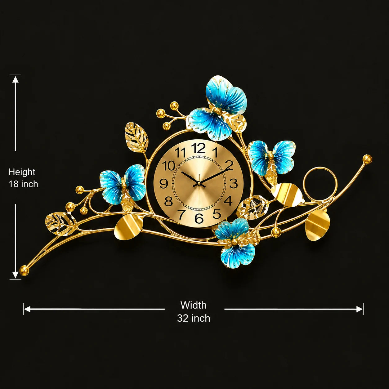BLOOMELLE DESIGNER METAL WALL CLOCK