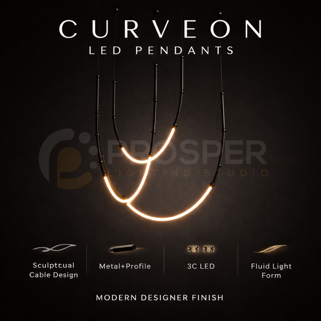 CURVEON LED PENDANTS (SET OF 3)