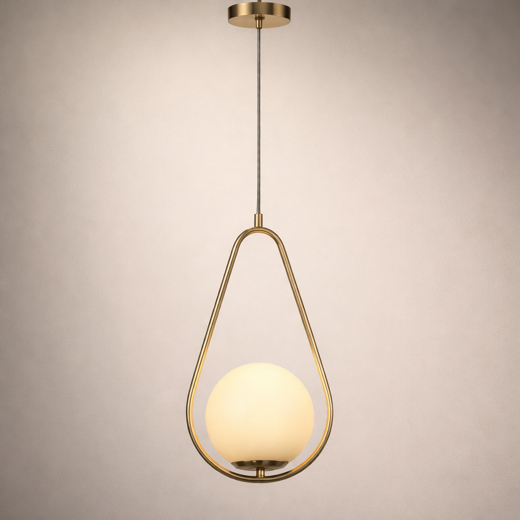 Orvian Frosted Glass Pendant