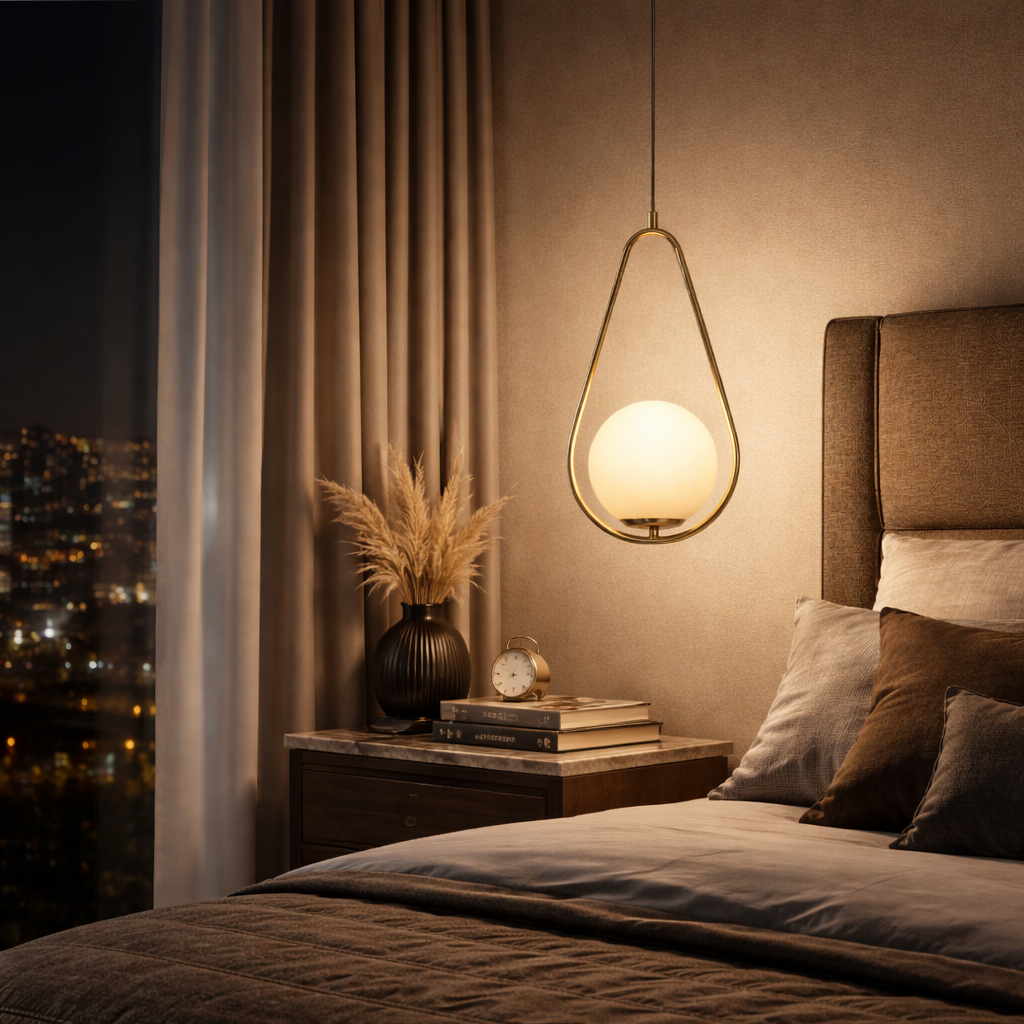 Orvian Frosted Glass Pendant