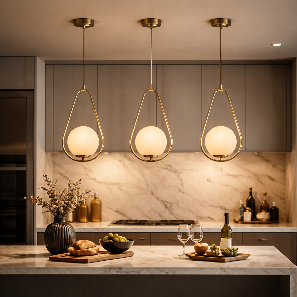 Orvian Frosted Glass Pendant