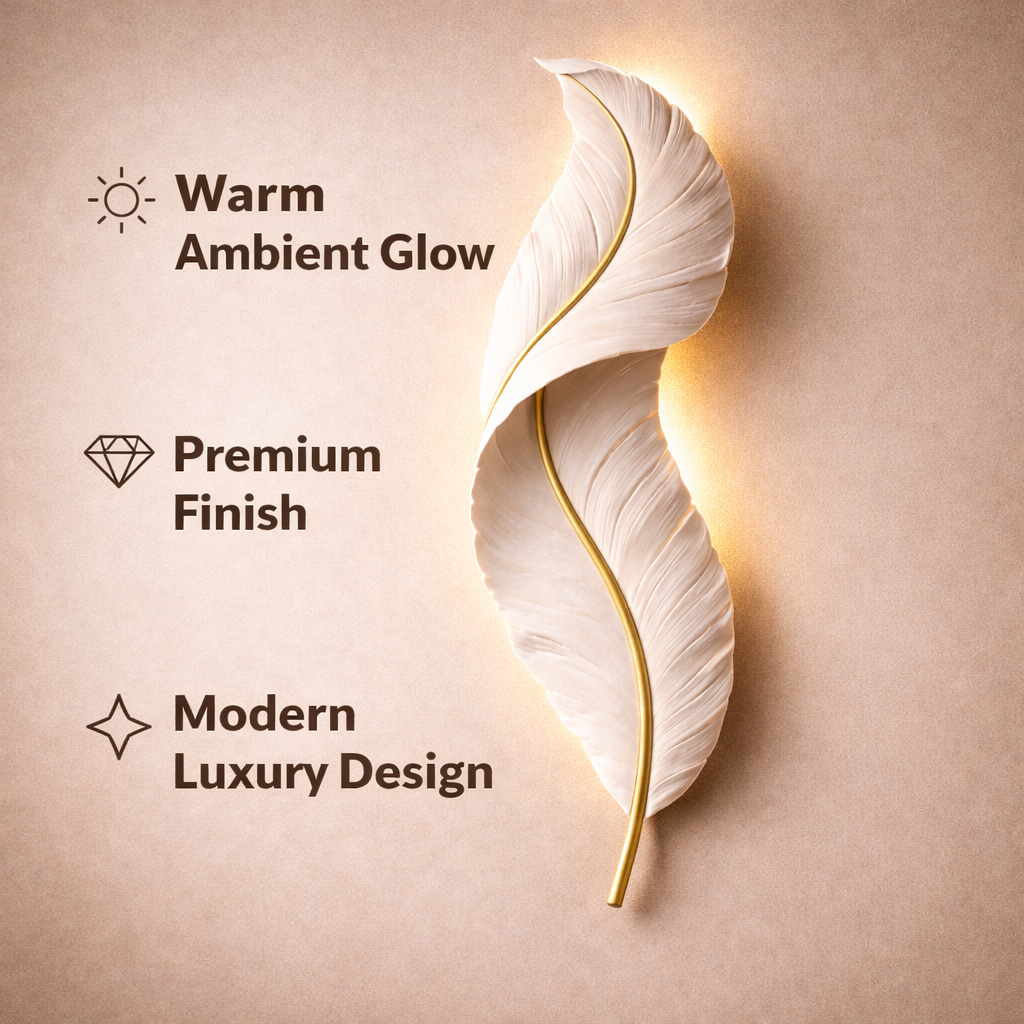 ETHEREAL FEATHER GLOW WALL LIGHT