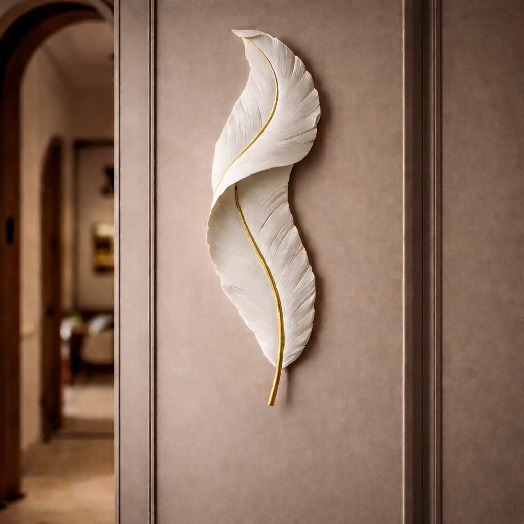 ETHEREAL FEATHER GLOW WALL LIGHT