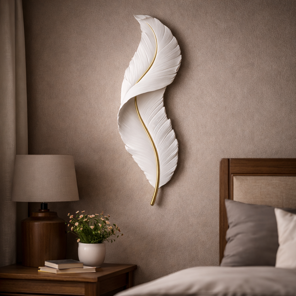 ETHEREAL FEATHER GLOW WALL LIGHT