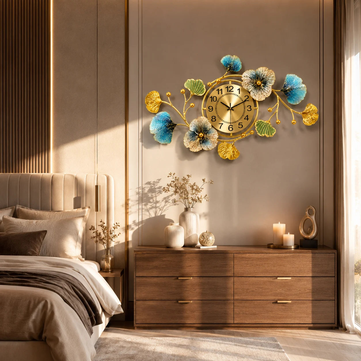 FLORENZA DESIGNER METAL WALL CLOCK